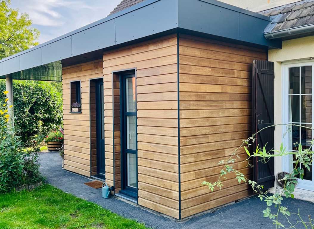 EXTENSION EN OSSATURE BOIS A AUCHY LES ORCHIES (HAUTS DE FRANCE)